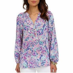Lilly Pulitzer Elsa La Playa silk blouse